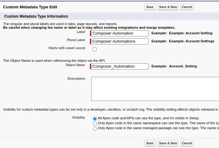 Composer Automation Metadata