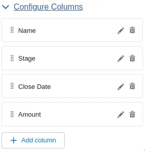 Configure Screen Columns