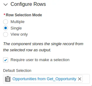 Configure Rows Source